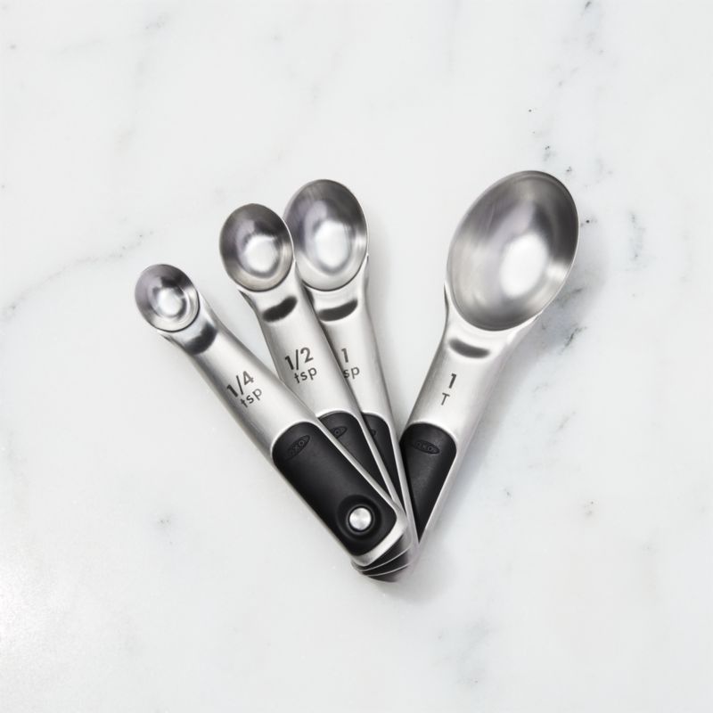 OXO Magnetic Measuring Spoons, Set of 4 + Reviews | Crate & Barrel | Crate & Barrel