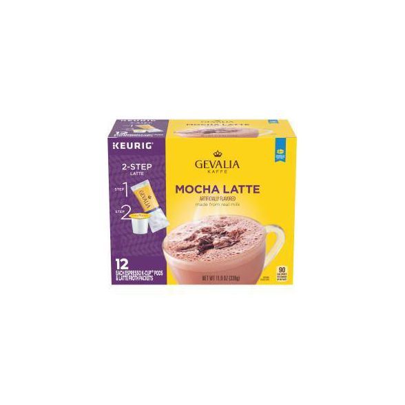 Gevalia Kaffe Mocha Latte Espresso Roast Coffee Single Serve Pods - 12ct | Target