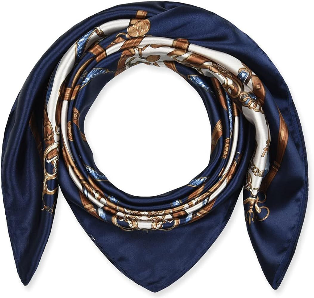 corciova 35 x 35 Large Square Hair Scarf for Black Women Silk Curly Headband Tie Sleeping at Nigh... | Amazon (US)