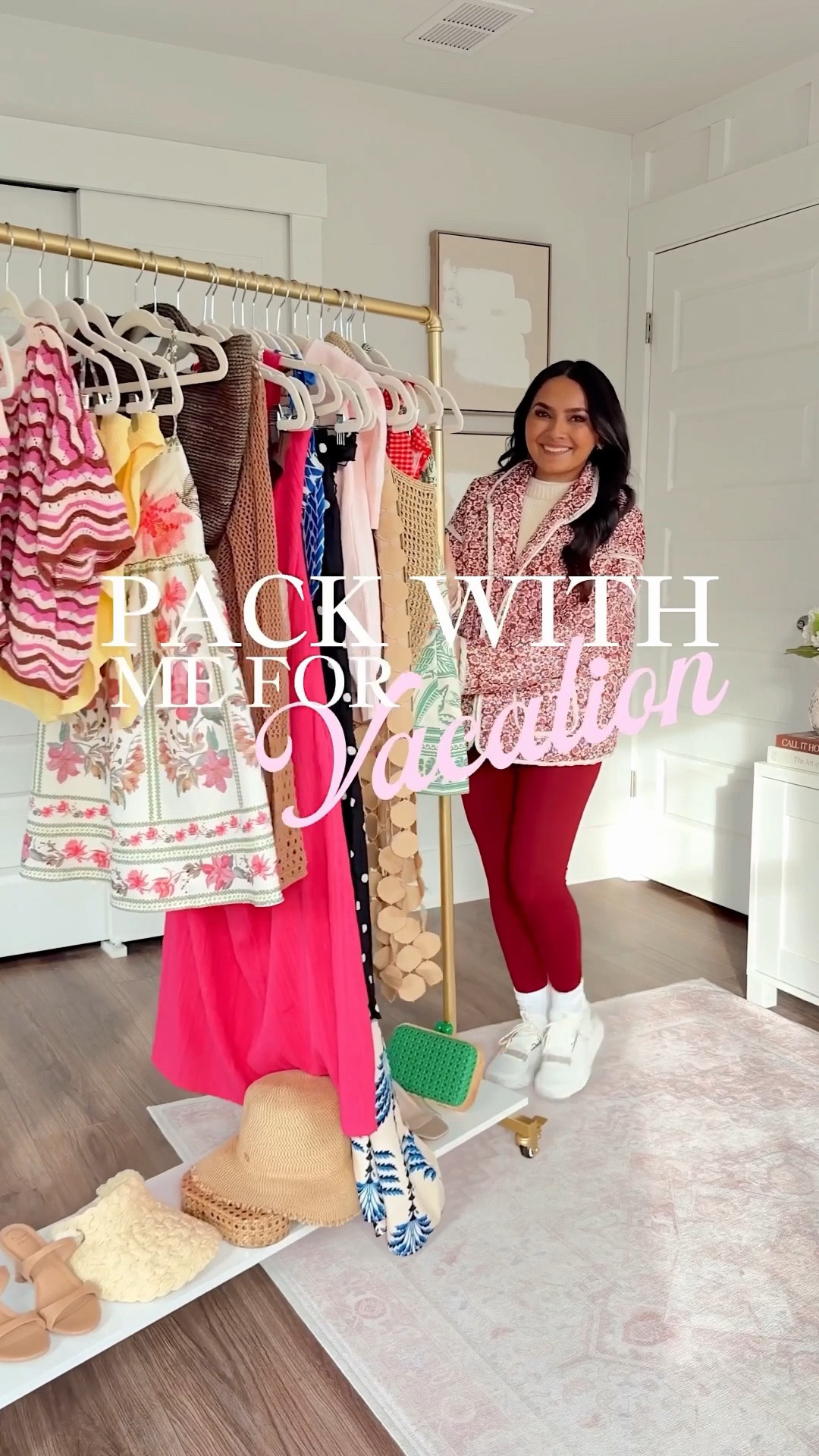 
Pack with me for vacation!
For reference: I’m 5’0, 32b bra size, and 2/26 in bottoms, pear shaped. 
*Everything I share is unaltered! TTS means true to size. Between size 5-6.5 in shoes

Floral jacket size xs TTS
Leggings size medium regular TTS - I like to size up and go with the regular length 


Green halter dress size xs TTS
Clear heels size 5 TTS


Red gingham swimsuit top size xs TTS
Red gingham swimsuit bottoms size small TTS
Red gingham swimsuit coverup sarong size xxs/xs TTS

White halter top size xs TTS
Fringe skirt size small TTS


Pink gingham dress size xs TTS
Pink cardigan size small TTS
Sneakers size 6.5 TTS


Black polka dot swimsuit top size xs TTS
Black polka dot swimsuit bottoms size small TTS
Black polka dot swimsuit coverup pants size TTS

Blue cutout dress size xs TTS


Pink dress size small TTS
Tan heels size 5 TTS


Brown swimsuit top size xs TTS
Brown swimsuit bottoms size small TTS
Crochet swimsuit coverup dress size xs TTS

Pink and green floral dress size xs TTS

Yellow swimsuit top size petite TTS
Yellow swimsuit bottoms size small TTS
Crochet coverup set size xs TTS

#LTKootd #LTKPetite #LTKTravel