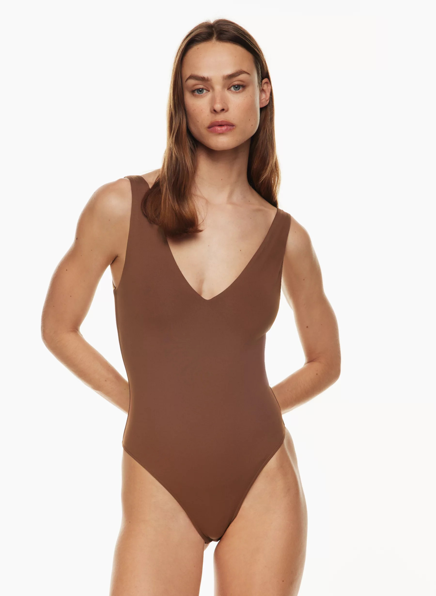 CONTOUR V-NECK BODYSUIT | Aritzia