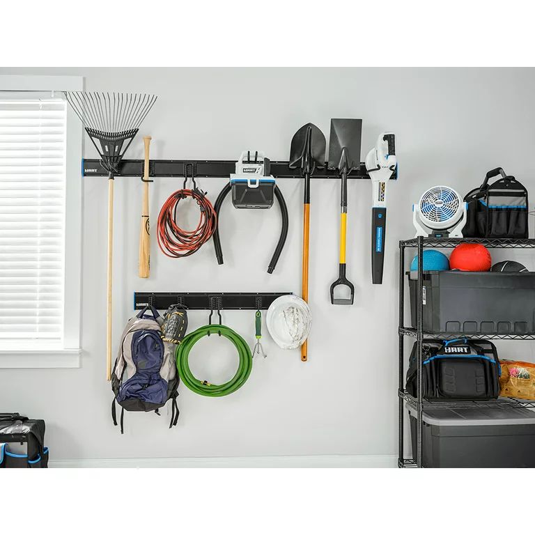 HART 15-Piece Garage Storage Rail Starter Kit - Walmart.com | Walmart (US)