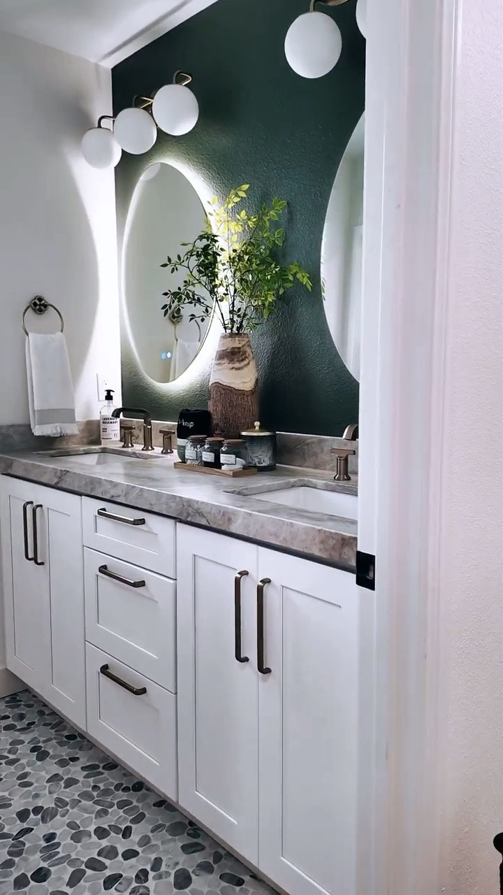 Our kids bathroom update! 
The blue tooth speaker fan is their favorite thing in the house! 

#interiordesign #edesign #edesigner #virtualdesign #airbnbdesign #bathroominspo #bathroominspiration #spa #spaday

#LTKHome #LTKStyleTip #LTKFamily