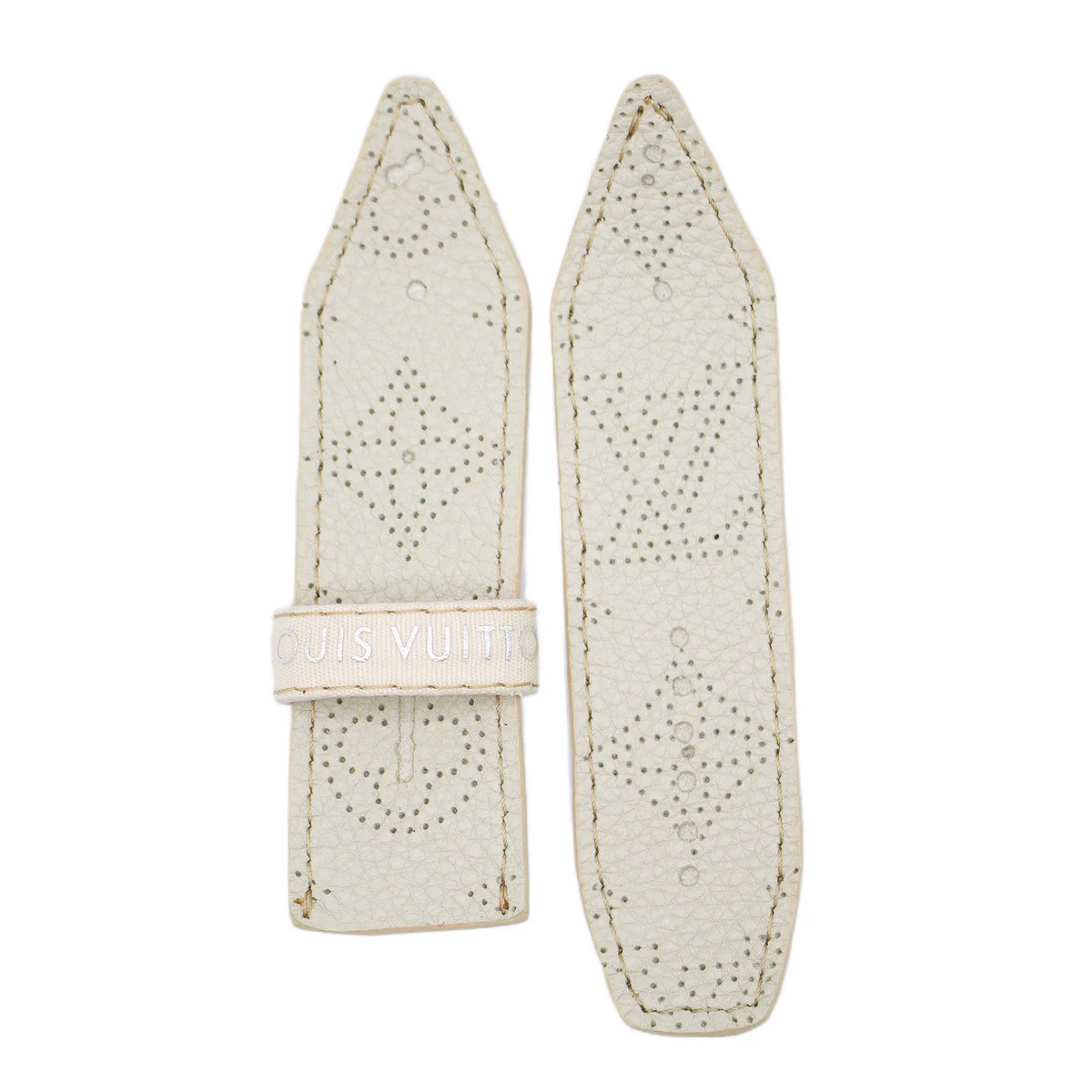 Upcycled LV Blue Encre Mini Lin with Cream Watchband | Sparkl