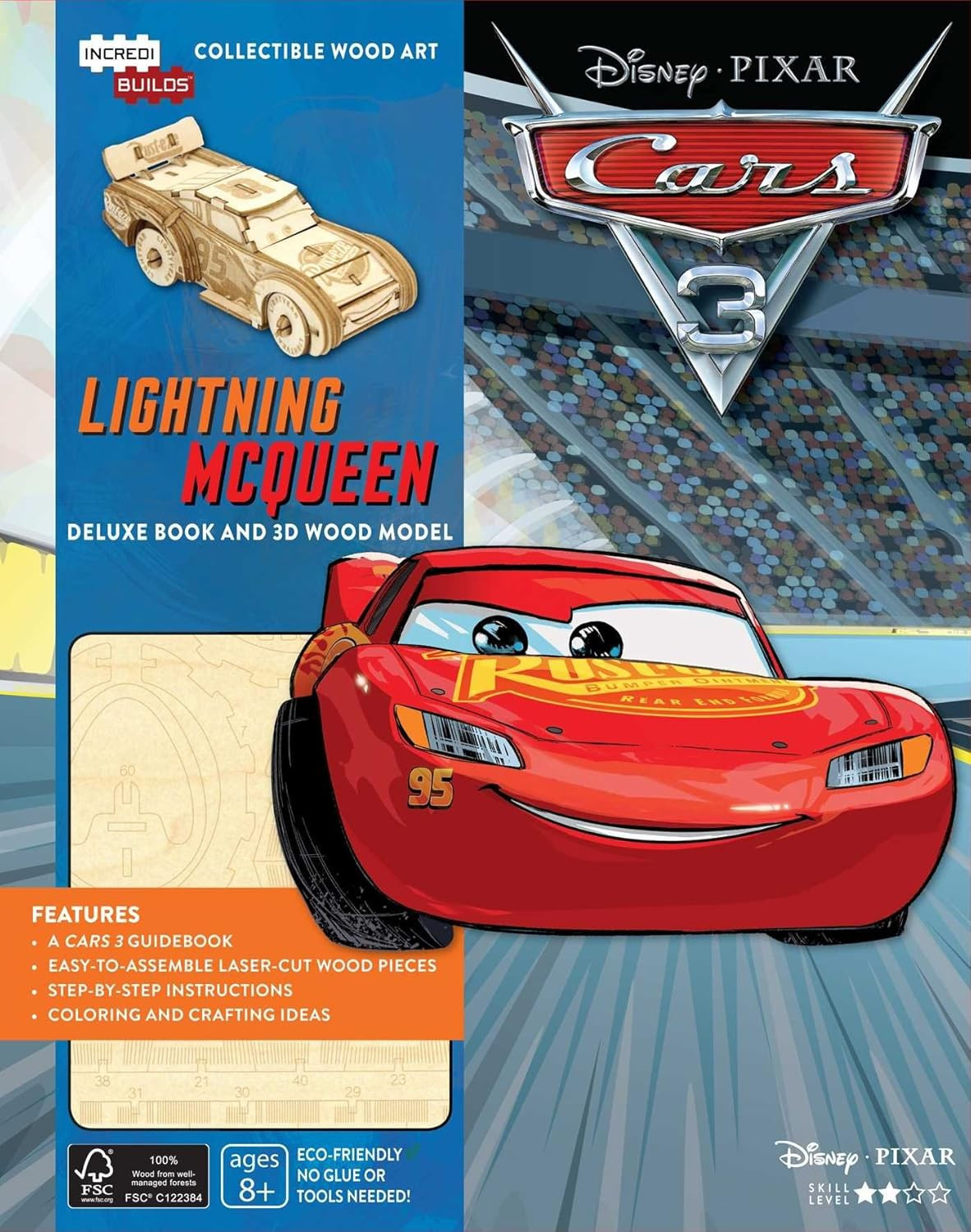 IncrediBuilds: Disney Pixar Cars 3: Lightning McQueen 3D Wood Model and Book | Amazon (US)