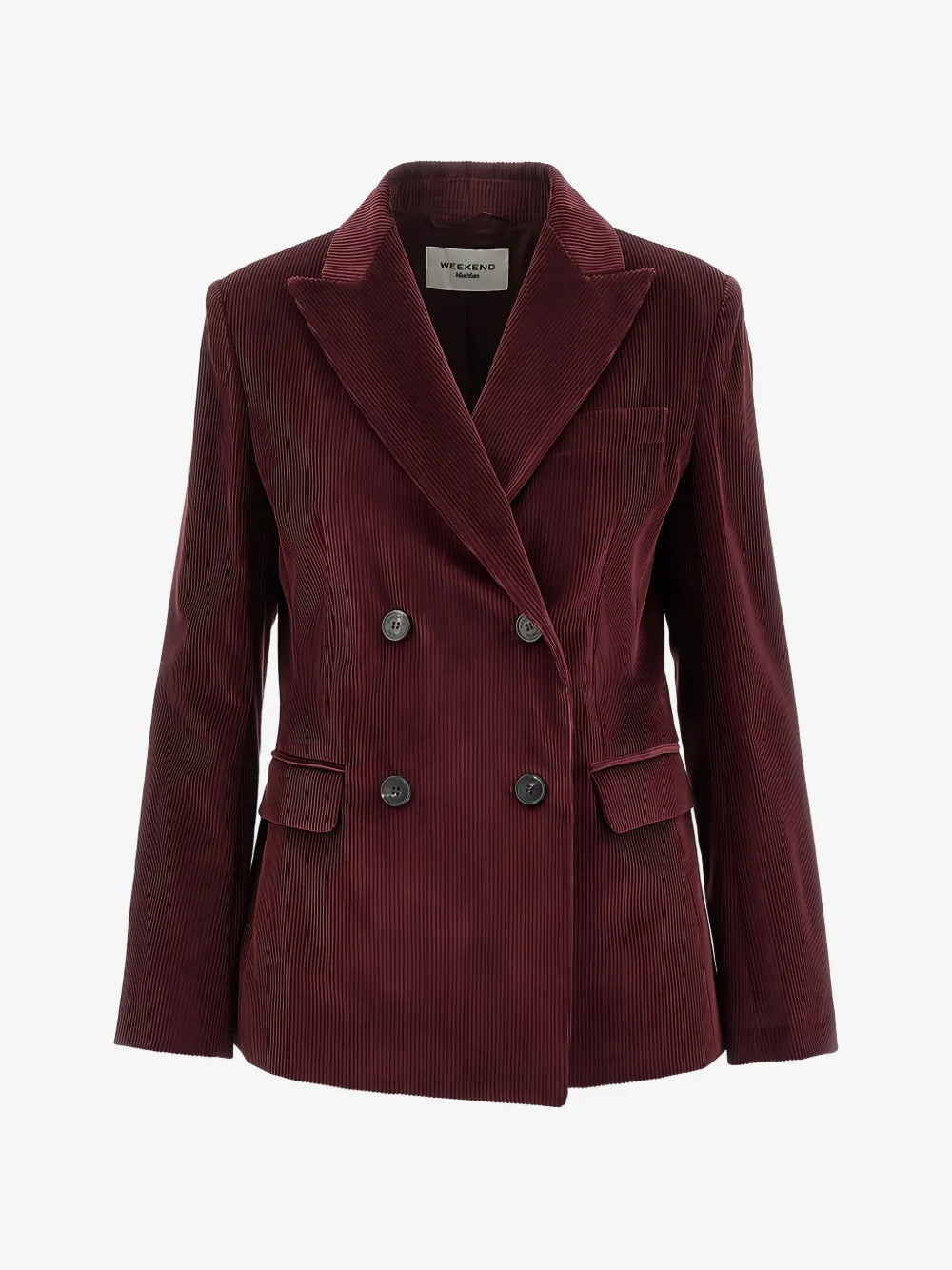 Weekend Max Mara cotton corduroy velvet blazer - bordeaux - Red | Farfetch Global