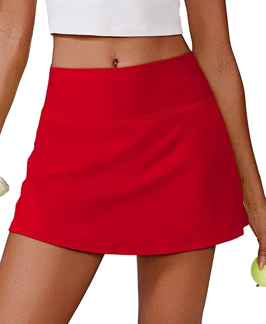 PINSPARK Womens Tennis Skirt High Waisted Golf Skort with 2 Pockets Stretchy Athletic Skirts for ... | Amazon (US)