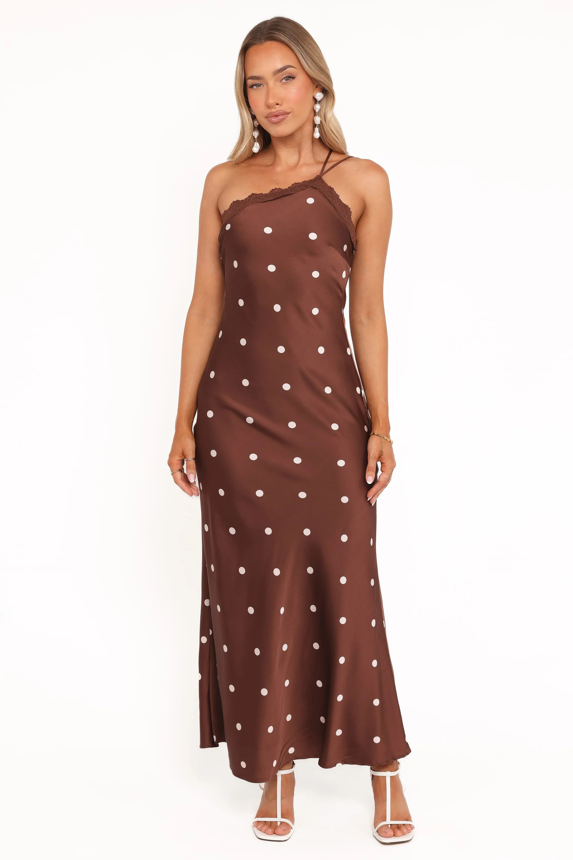 Anika Maxi Dress - Brown Polka Dot | Petal & Pup (US)