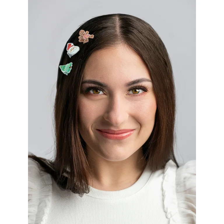 Holiday Time Christmas Tree, Gingerbread and Santa Claw Clips, 3 Pieces | Walmart (US)