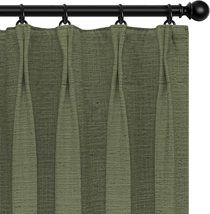 INOVADAY Pinch Pleated Blackout Curtains 84 Inch Length 2 Panels Set, 100% Blackout Curtains for ... | Amazon (US)