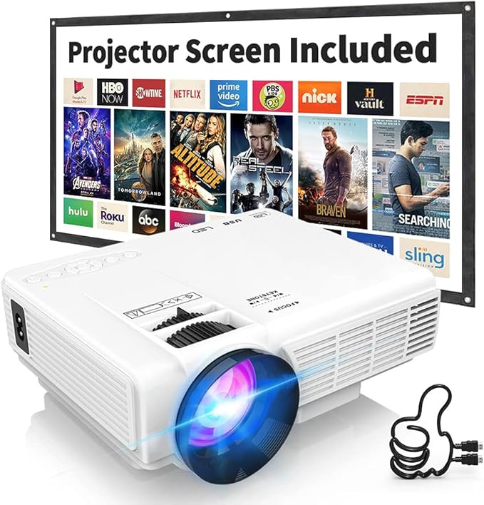 Latest Upgrade 7500Lumens Mini Projector for Outdoor Movies, Full HD 1080P 170" Display Supported... | Amazon (US)