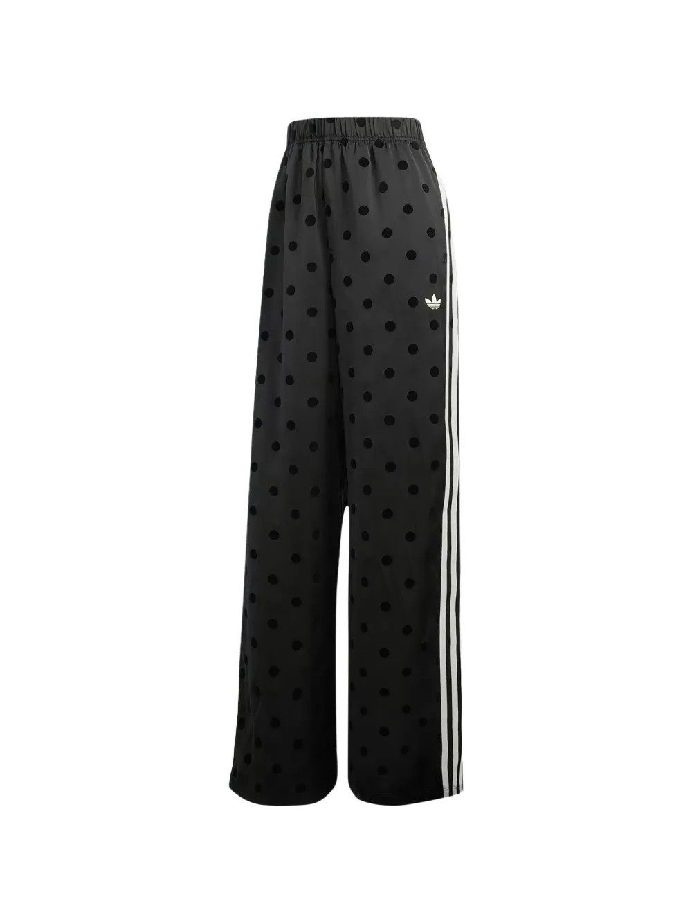 adidas polka-dot satin track pants - Black | Farfetch Global
