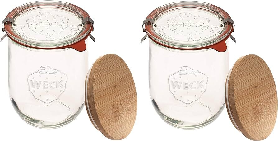 Weck Jars - Weck Tulip Jars 1 Liter - Sour Dough Starter Jars - Large Glass Jars for Sourdough - ... | Amazon (US)