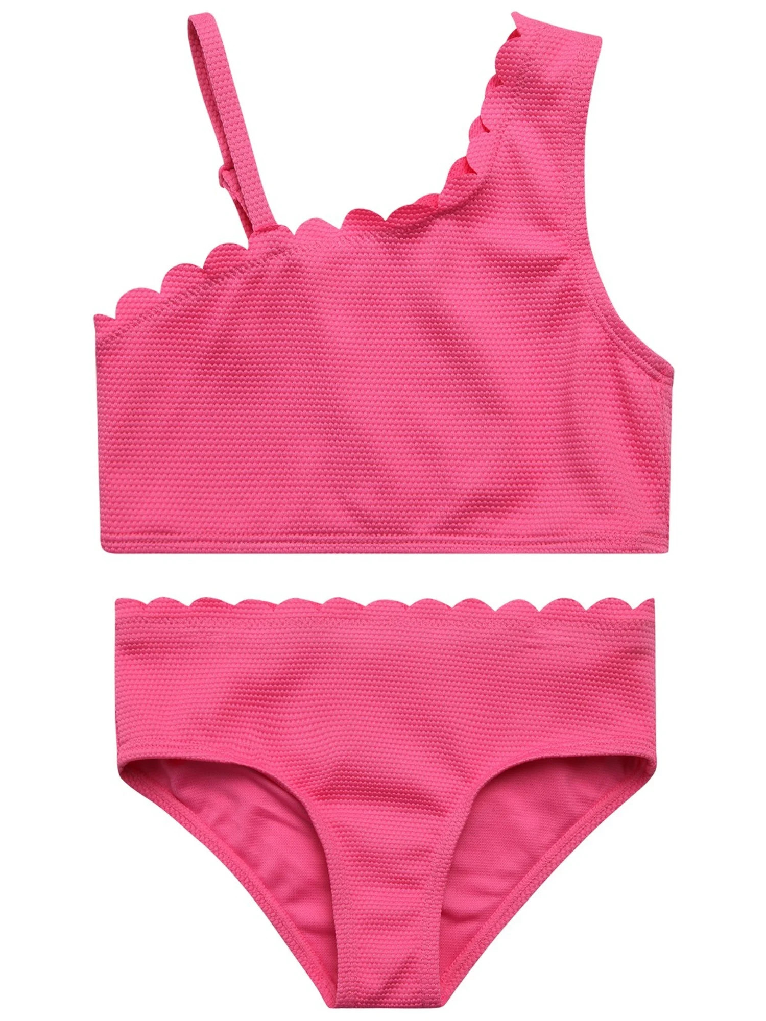 Jessica Simpson Girls' Two-piece Asymmetrical Bikini Swimsuit, Sizes 4-16 | Walmart (US)