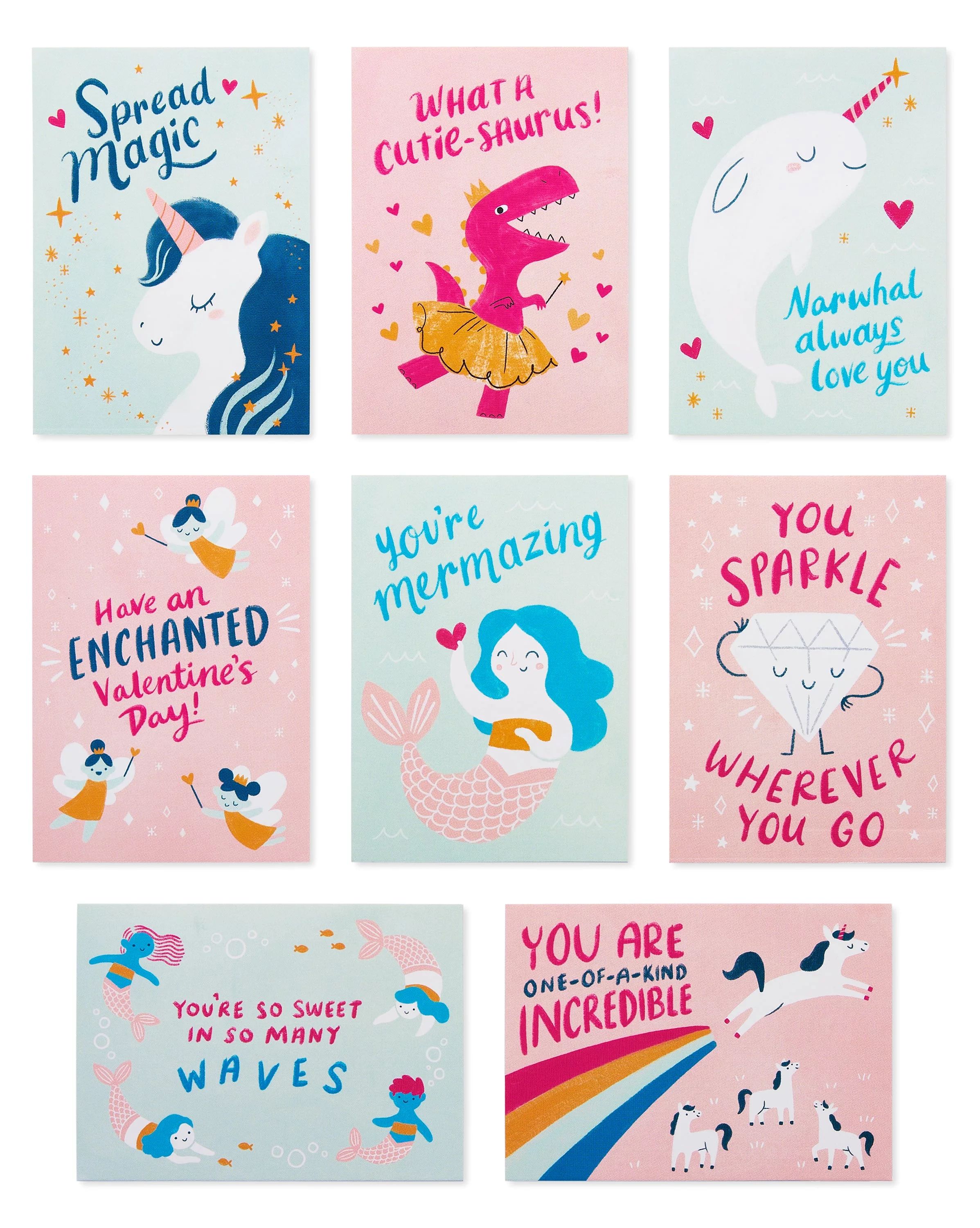 American Greetings Valentine's Day Cards for Kids Classroom, Magical (40-Count) - Walmart.com | Walmart (US)