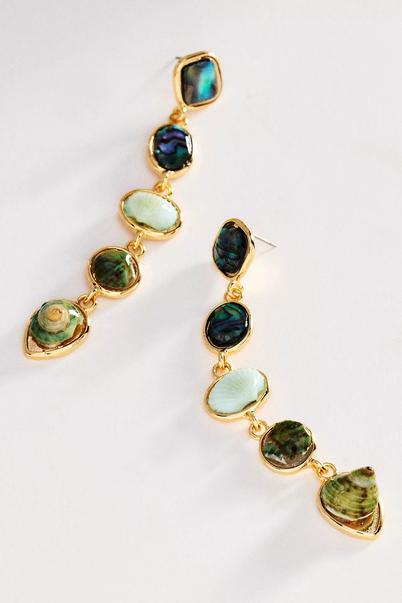 Seashell Stack Drop Earrings | Anthropologie (US)