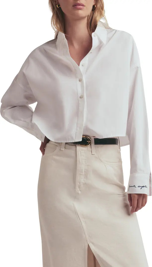 The Crop Ex Boyfriend Button-Up Shirt | Nordstrom