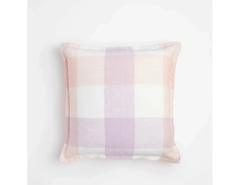 Target Layla Linen Gingham Cushion | Catch.com.au