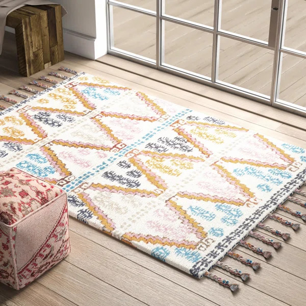 Antwi Handmade Orange/Blue/Beige Rug | Wayfair North America