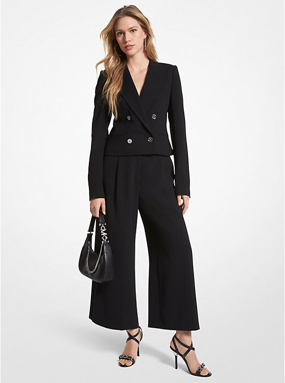 Cropped Crepe Blazer | Michael Kors US