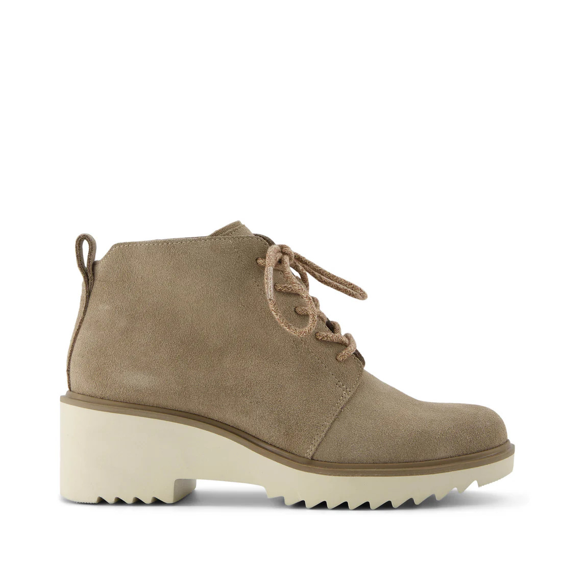 Maude Lace Up Dune Suede Wedge Boot | Toms EMEA