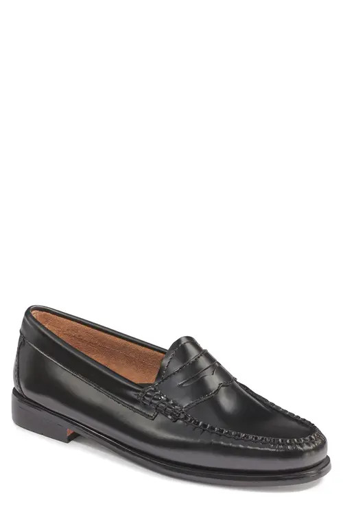 G.H.BASS Whitney Leather Loafer in Black Leather at Nordstrom, Size 5 | Nordstrom