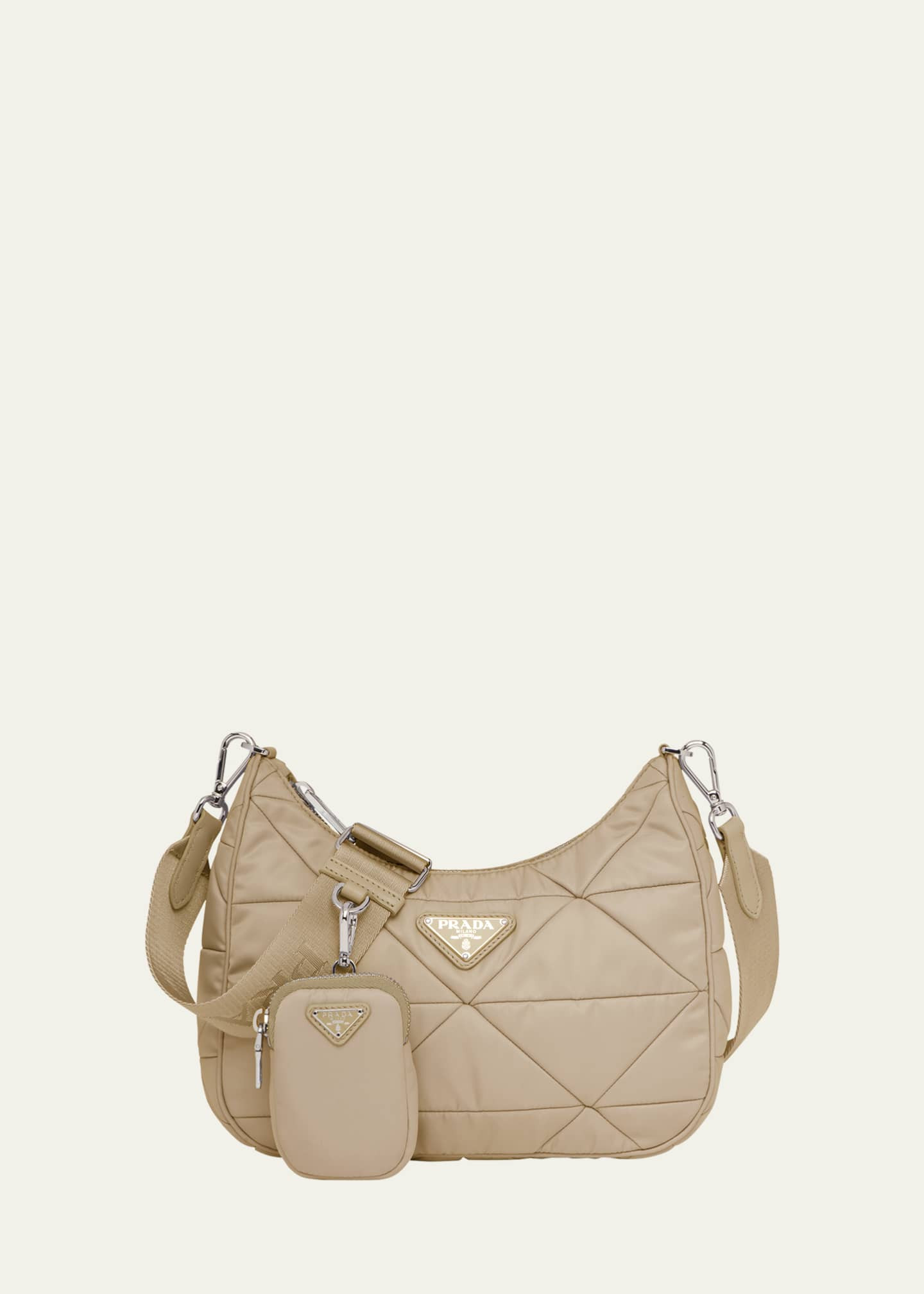 Prada Triangle Quilted Shoulder Bag | Bergdorf Goodman