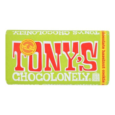 Tony's Chocolonely - Bar - Milk Chocolate Hazelnut Cookie - Case of 15 - 6.35 oz | Target