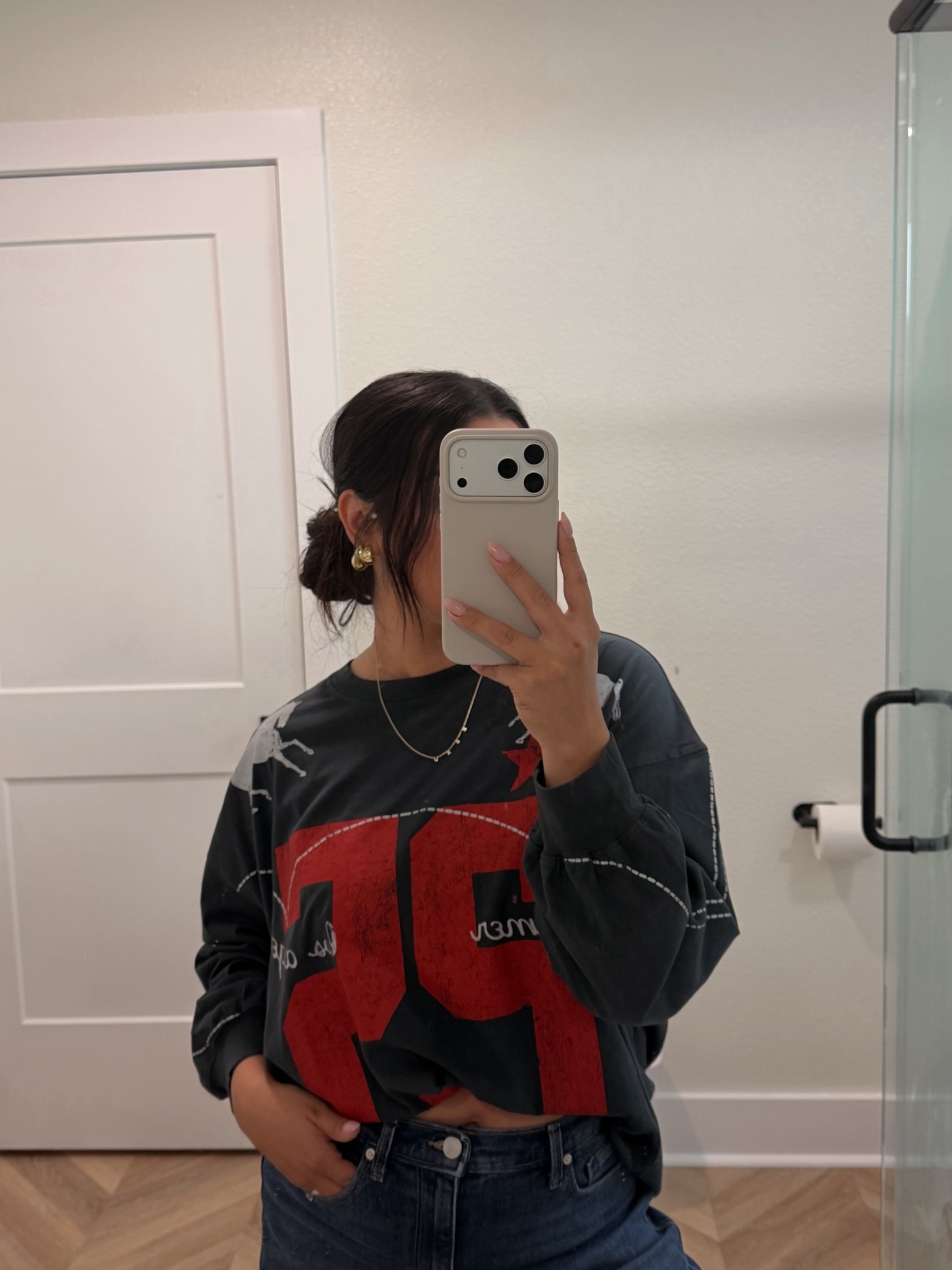 Finding a cool graphic tee that feels mature and comfortable is so hard for me! 

#LTKootd #LTKmomlife