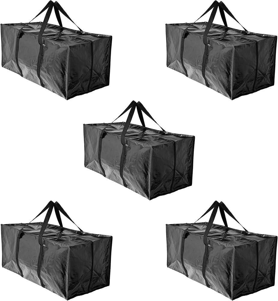 BAG-THAT! 5 Moving Bags Heavy Duty Extra Large Stronger Handles Wrap Totes Storage Boxes Storage ... | Amazon (US)
