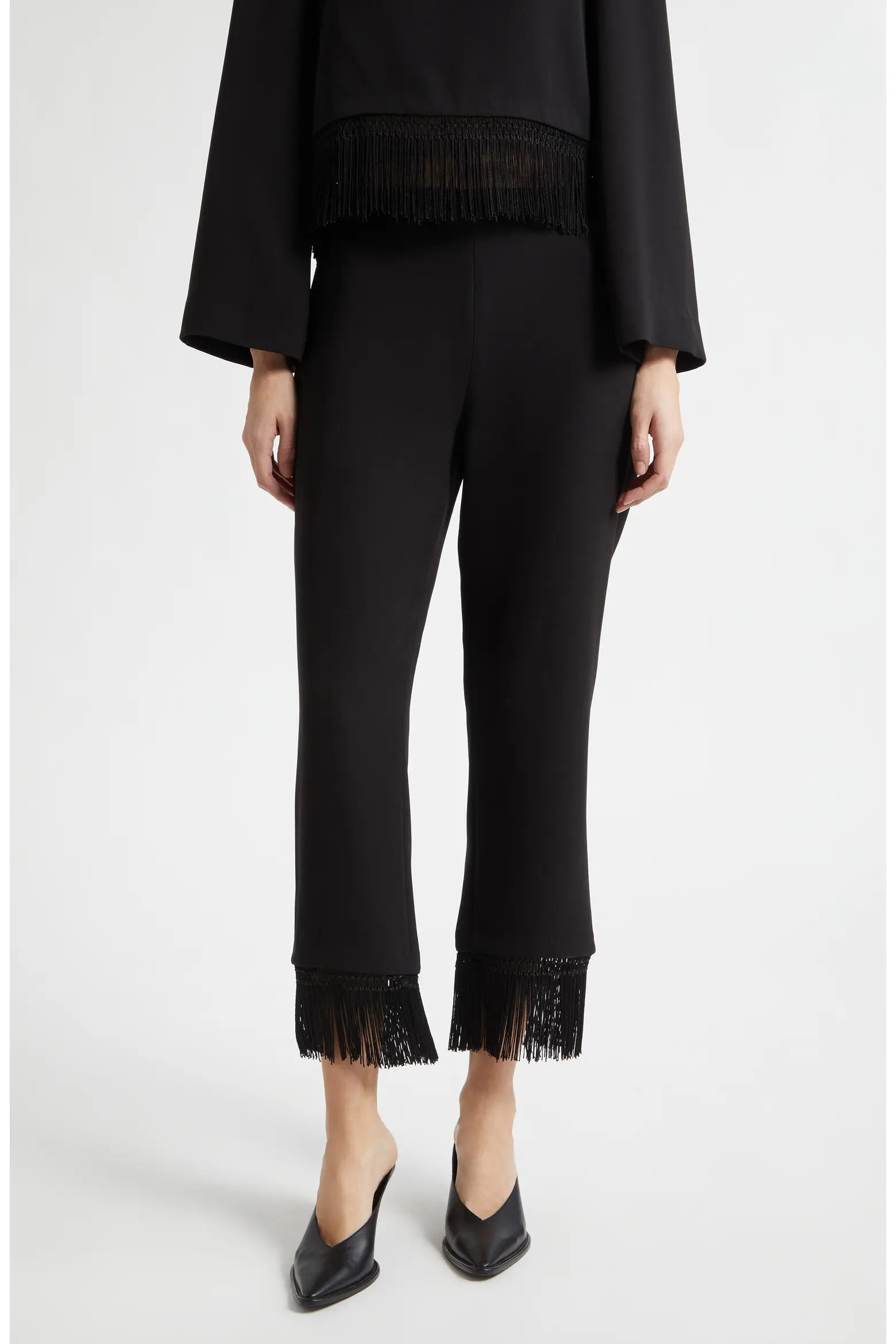 Bianca Fringe Trim Crop Pants (Women) | Nordstrom | Nordstrom