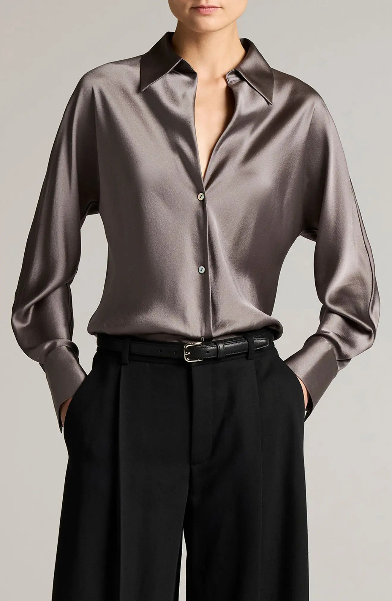 Vince Silk Button-Up Shirt (Women) | Nordstrom | Nordstrom
