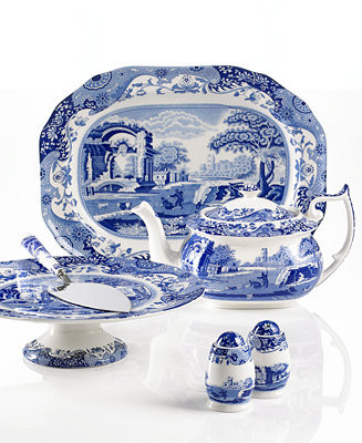 Spode Serveware, Blue Italian Collection & Reviews - Serveware - Dining - Macy's | Macys (US)