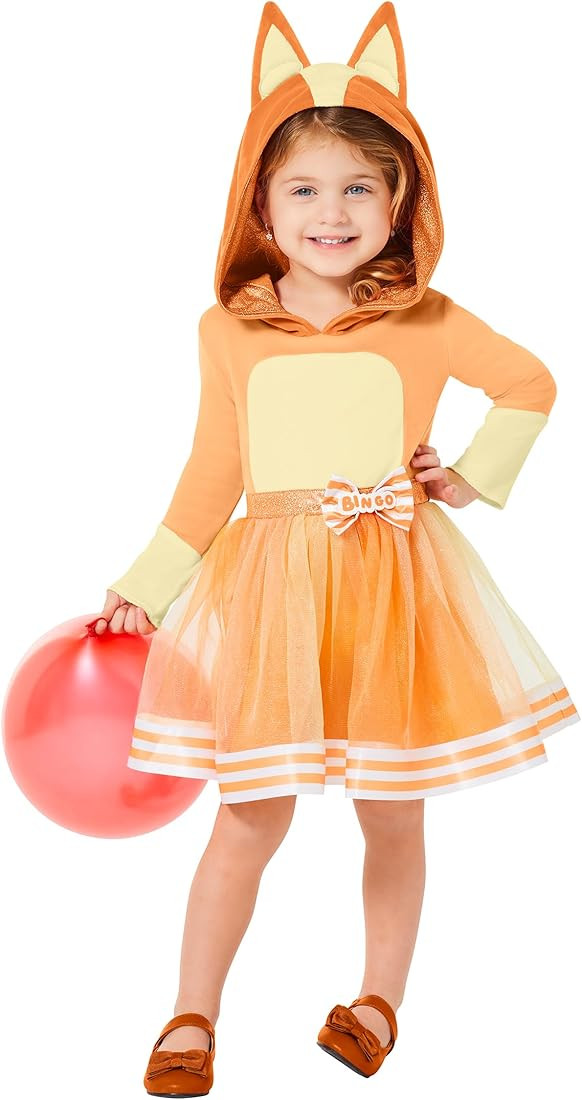 Spirit Halloween Bluey Toddler Girls Bingo Costume | Officially Licensed | Easy Costumes | Amazon (US)