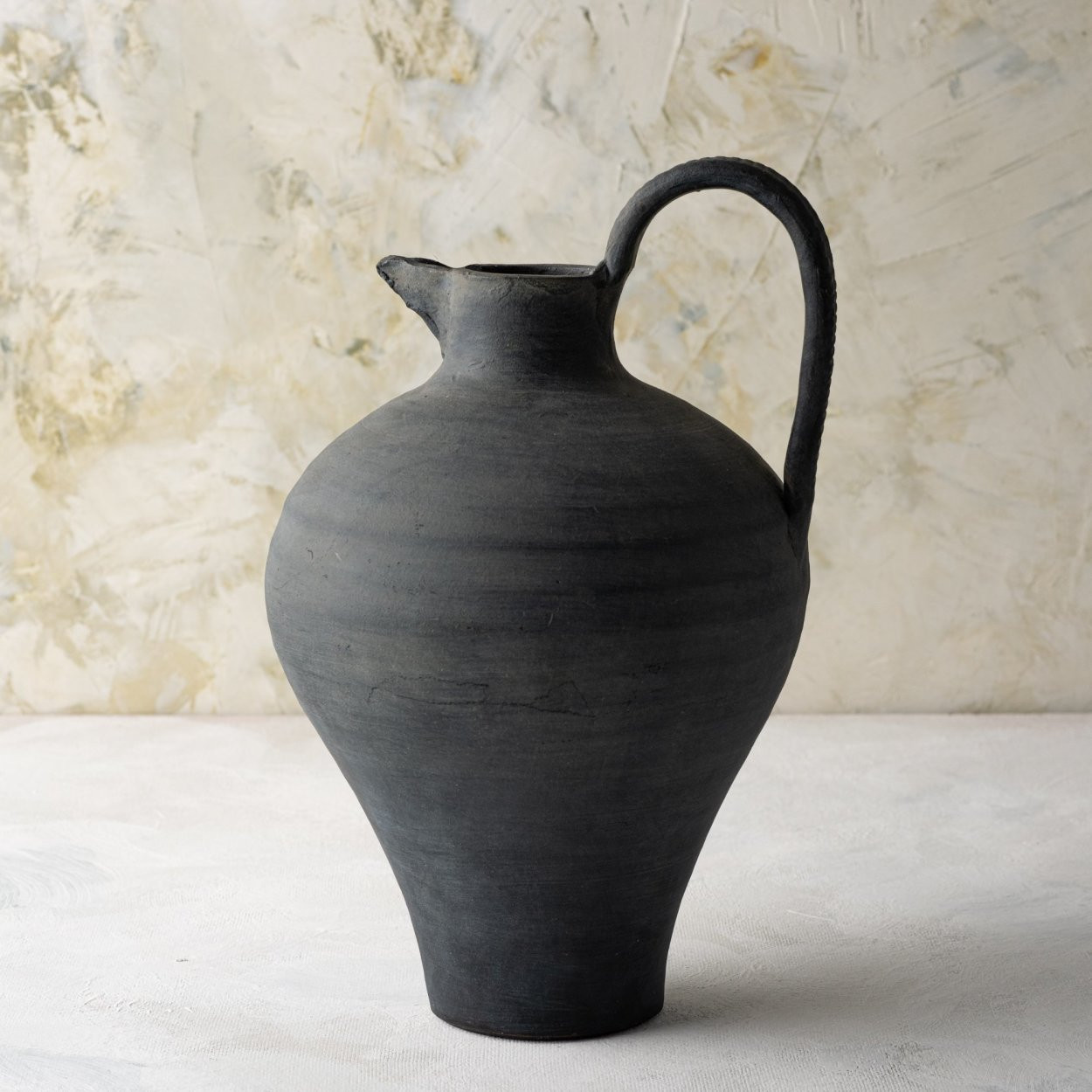 Ravine Black Ceramic Jug | Magnolia