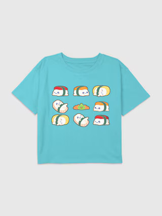 Kids Sushi Graphic Boxy Crop Tee | Gap (US)