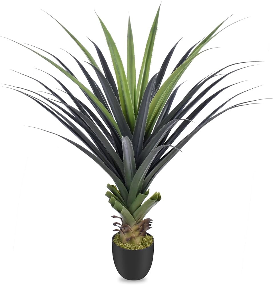 4ft Artificial Spiked Agave Plant, 48" Faux Agave Plants Indoor Small Floor Plant Perfect for Fro... | Amazon (US)