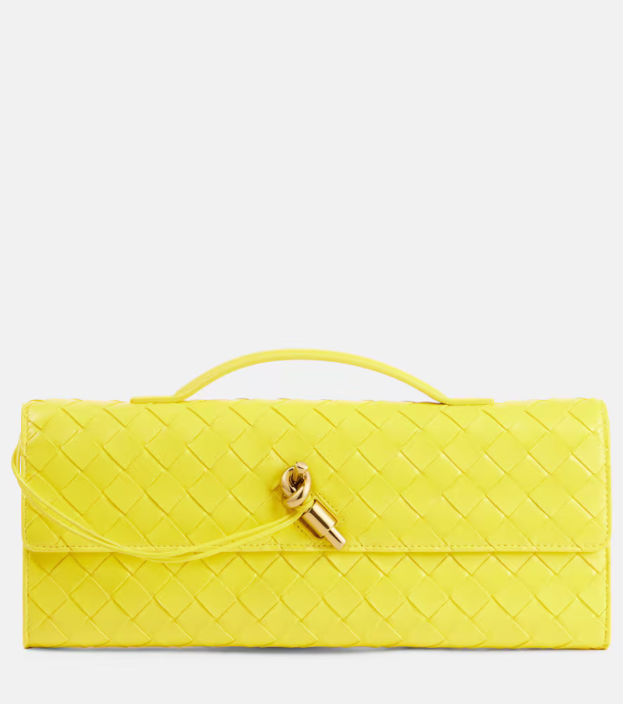 Bottega Veneta Andiamo Intrecciato leather clutch | Mytheresa (US/CA)