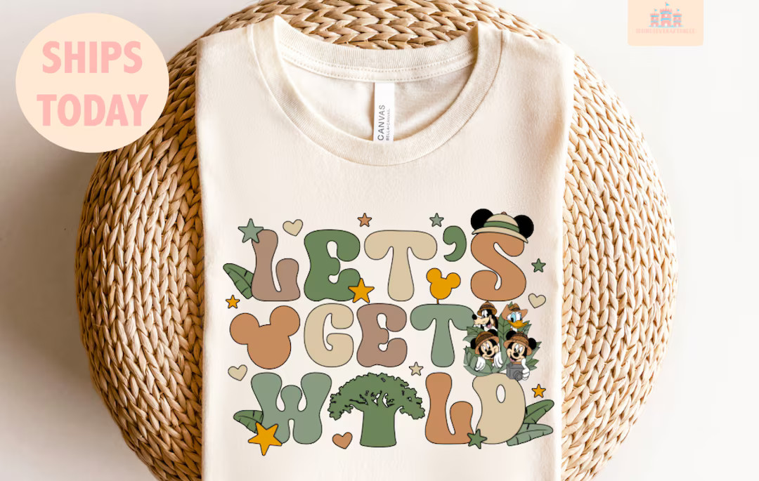 Disney Let's Get Wild Shirt, Vintage Animal Kingdom Shirt, Disney Animal Kingdom Shirt, Disney Di... | Etsy (US)