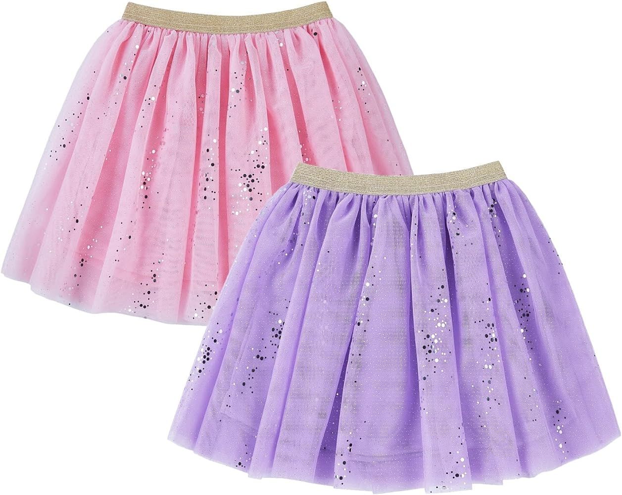 DaniChins Girls' Layered Tutu Tulle Birthday Party Dance Skirts | Amazon (US)