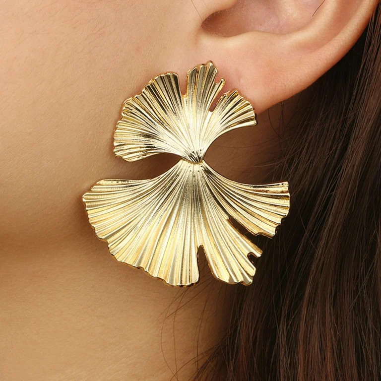 Yamaler Vintage Women Irregular Ginkgo Leaf Dangle Stud Earrings Statement Jewelry Gift | Walmart (US)