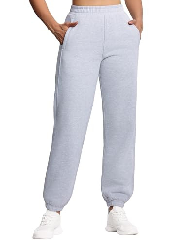THE GYM PEOPLE Women's Fleece Sweatpants Warm Workout Joggers Pants with Pockets | Amazon (US)