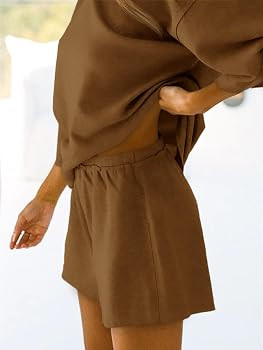 Tankaneo Womens Pajama Sets 3/4 Sleeve Oversized Tops & Loose Fit Shorts Lounge Set with Pockets ... | Amazon (US)