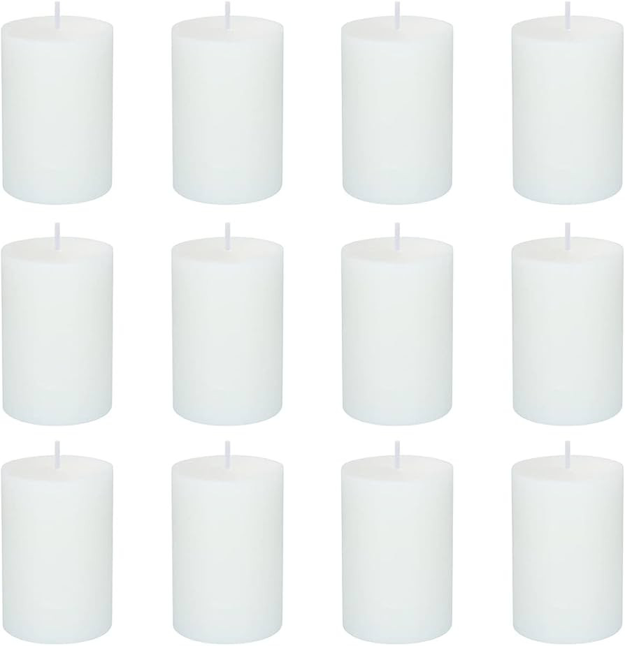 12 Pack 2x3 Inch Pillar Candles, Unscented Column Candles for Home Restaurants Spa Church Wedding... | Amazon (US)