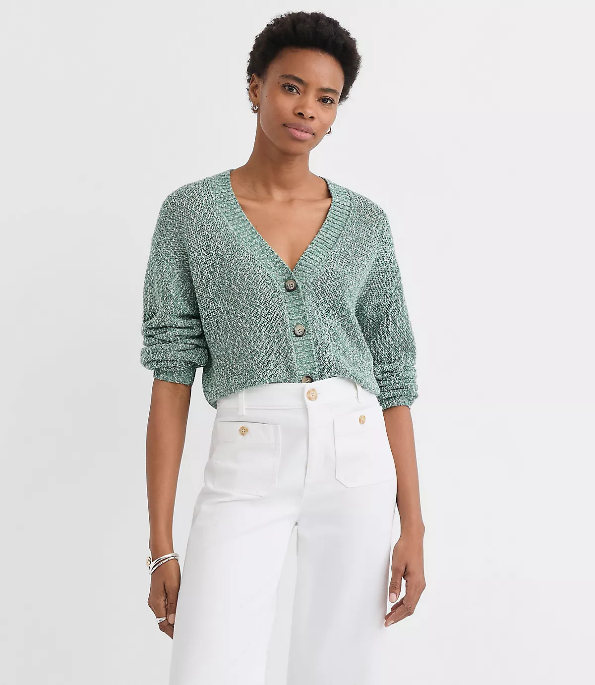 Marled V-Neck Cardigan | LOFT
