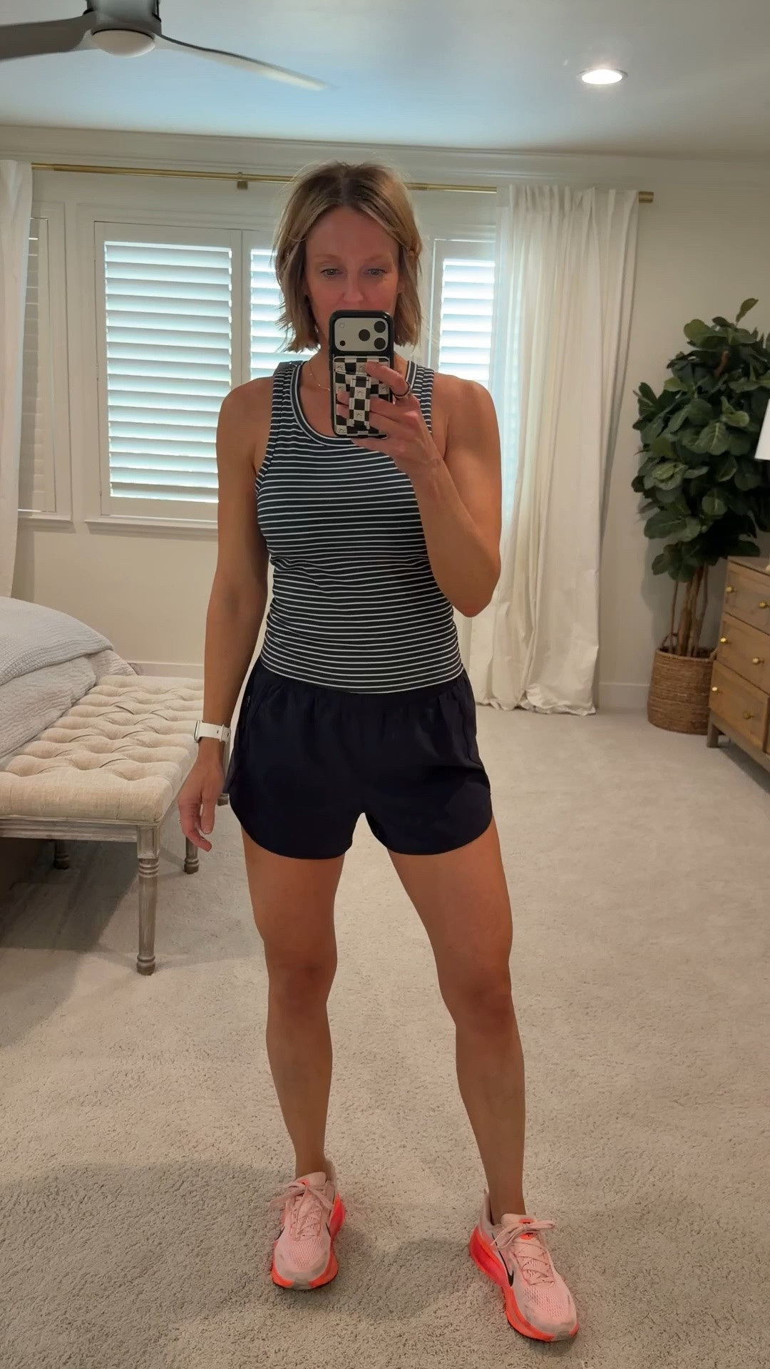 Best target 🎯 tank with built in bra and my favorite crz shorts  
These are also the best Nike shoes ever. So so cushy and comfy. Run TTS. 

Tank - small
Shorts - medium

#LTKfitnessgoals #LTKActive #LTKOver40