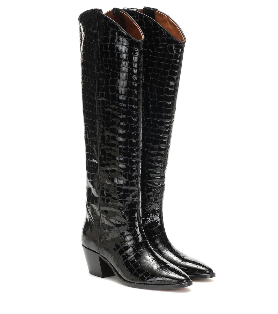 Embossed patent leather boots | Mytheresa (INTL)