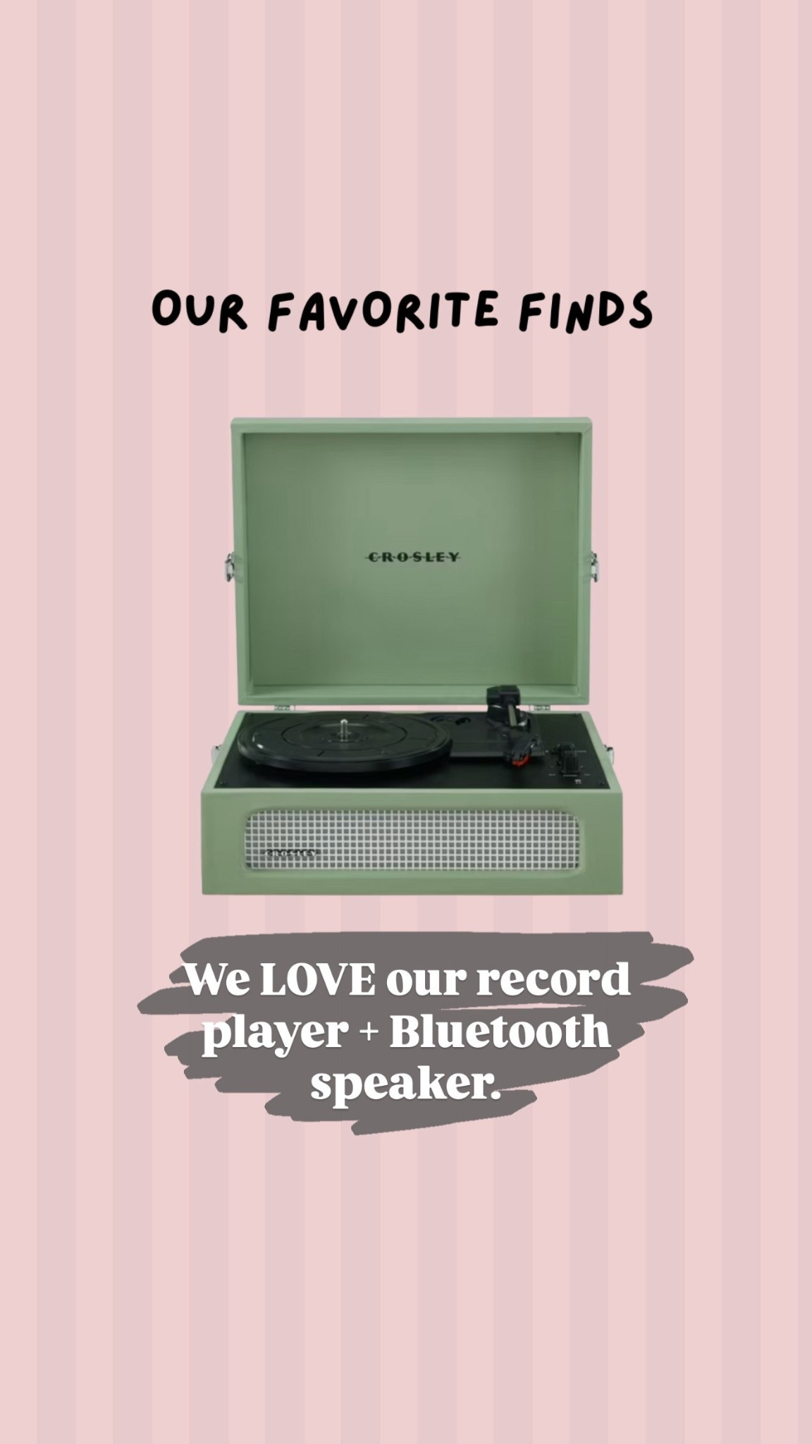 One of my favorite purchases this year! Our record player + Bluetooth speaker. I keep it in the living room. Its easy to style and comes in different colors

#LTKFindsUnder100 #LTKHoliday #LTKCyberWeek