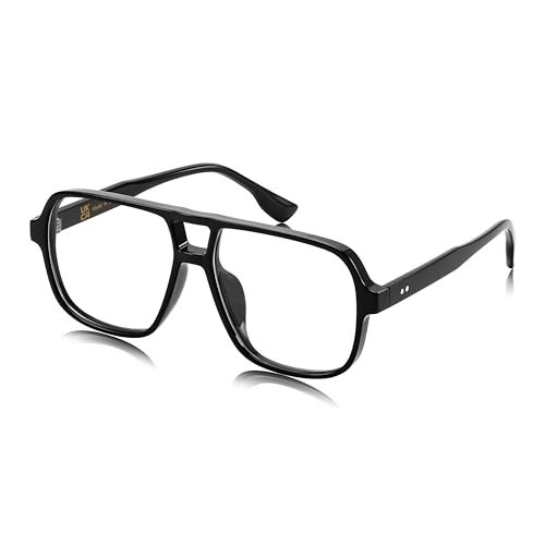 FEISEDY Blue Light Blocking Glasses Clear Square Computer Lightweight Pilot Glasses Frame B4167 | Amazon (US)