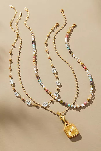 Shades of Sea Layered Necklaces: Charm Edition | Anthropologie (US)